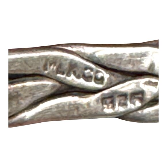 Sterling Silver Braided Old Pawn Cuff Bracelet Size 6.5" Signed Made In Mexico - Picture 5 of 8